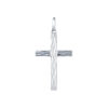 TOMEI Cross Pendant, White Gold 375