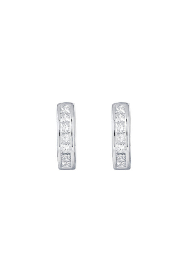 TOMEI Diamond Earrings, White Gold 750
