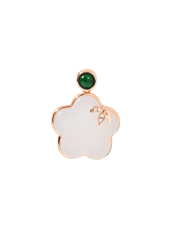 TOMEI Nephrite Collection Pendant, Rose Gold 750