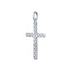 TOMEI Cross Pendant, White Gold 375