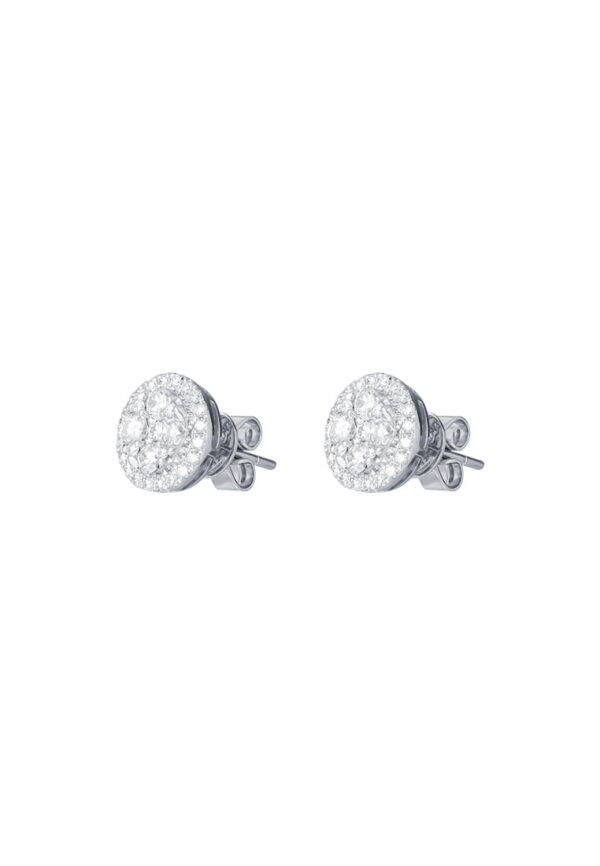 TOMEI Diamond Earrings, White Gold 750