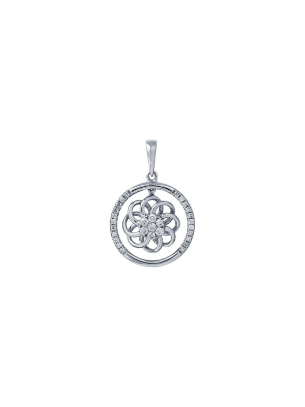 TOMEI Diamond Pendant, White Gold 750
