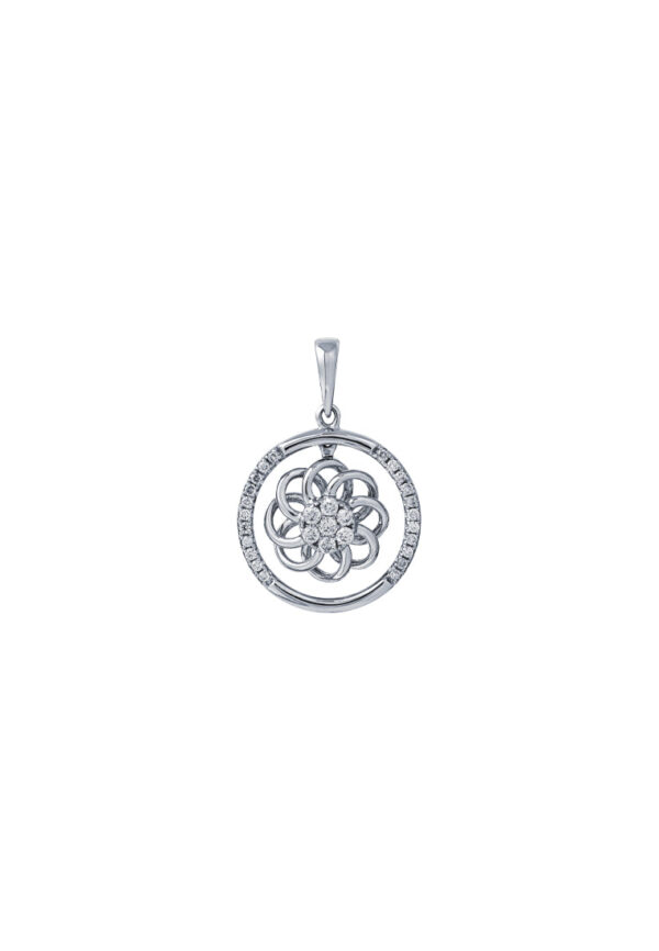 TOMEI Diamond Pendant, White Gold 750