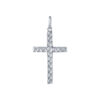 TOMEI Cross Pendant, White Gold 375