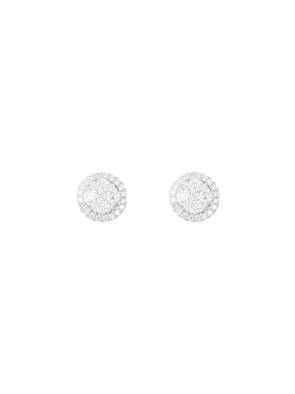 TOMEI Diamond Earrings, White Gold 750