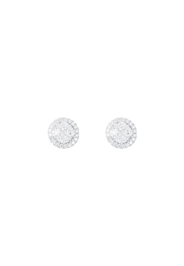 TOMEI Diamond Earrings, White Gold 750