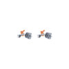 TOMEI Diamond Earrings, White+Rose Gold 585