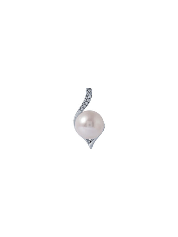 TOMEI Espoir Pearl Pendant, White Gold 375