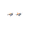TOMEI Diamond Earrings, White+Rose Gold 585