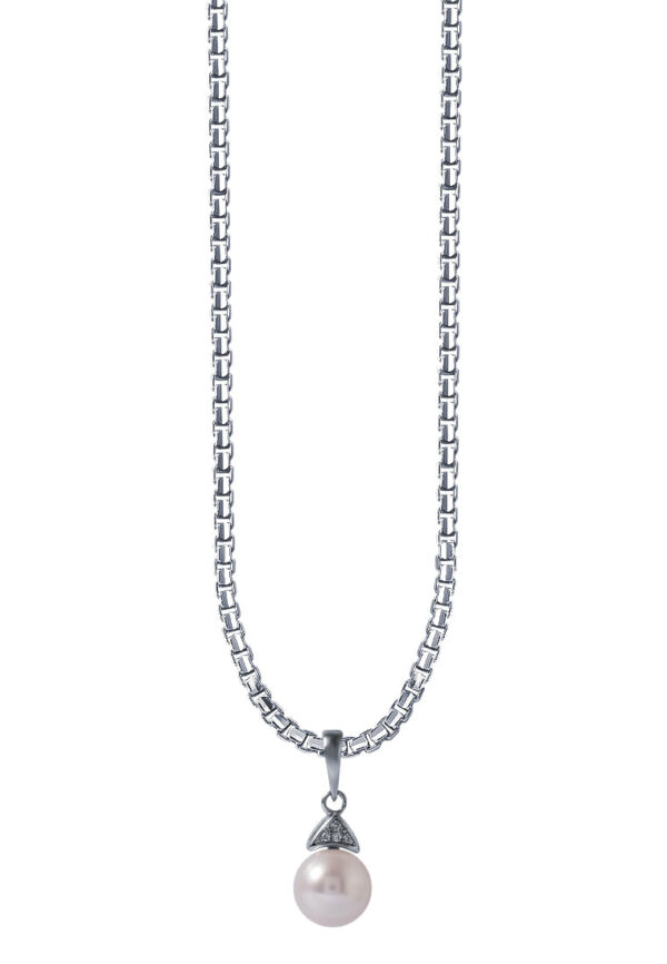 TOMEI Espoir Pearl Pendant, White Gold 375