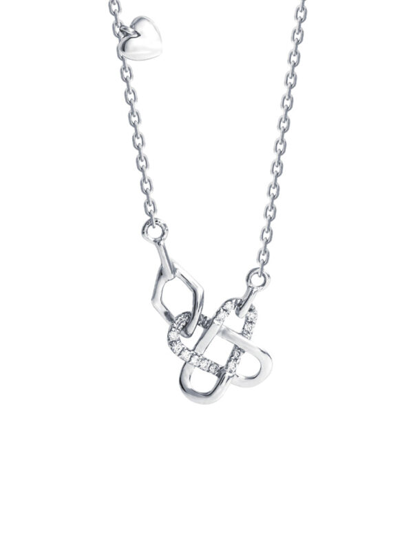 TOMEI Diamond Necklace, White Gold 375
