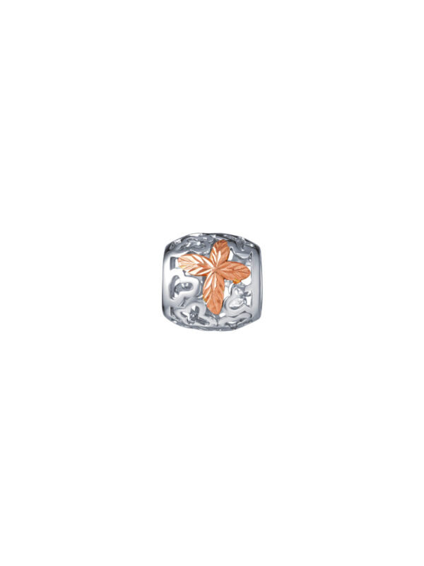 TOMEI Butterfly Charm, White+Rose Gold 585