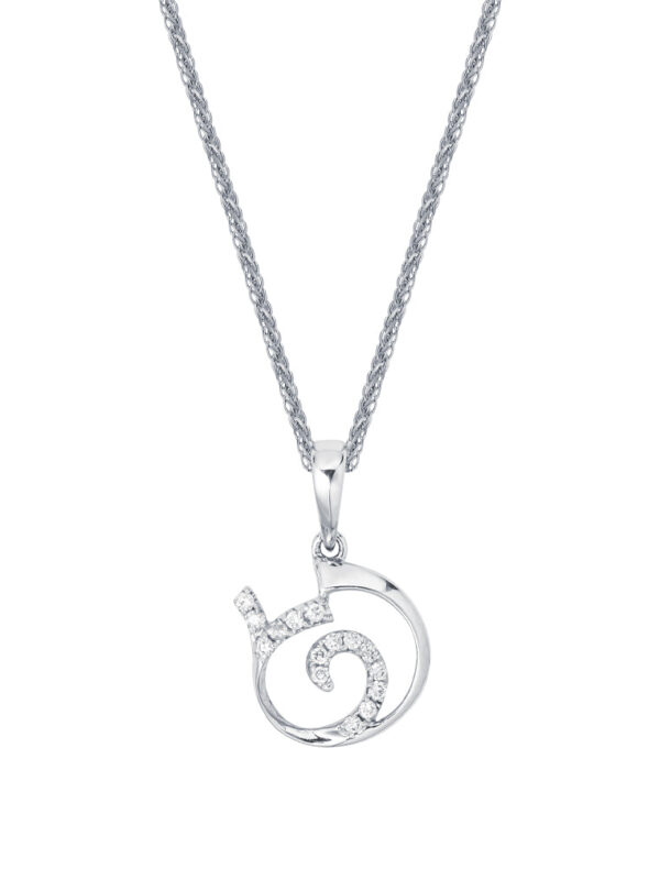 TOMEI Pendant Set, Diamond White Gold 375