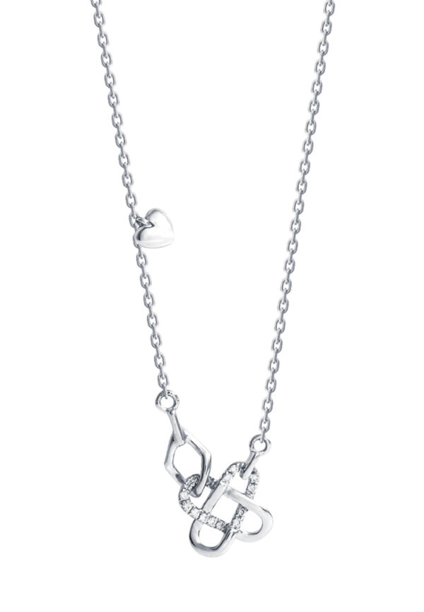 TOMEI Diamond Necklace, White Gold 375