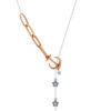 TOMEI Noel Artistry Collection Diamond Necklace, White+Rose Gold 585