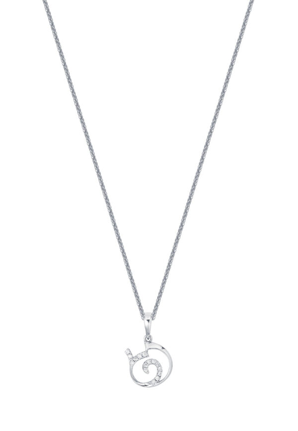 TOMEI Pendant Set, Diamond White Gold 375