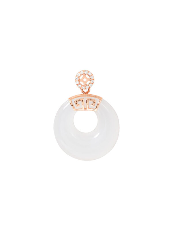 TOMEI Nephrite Collection Pendant, Rose Gold 750