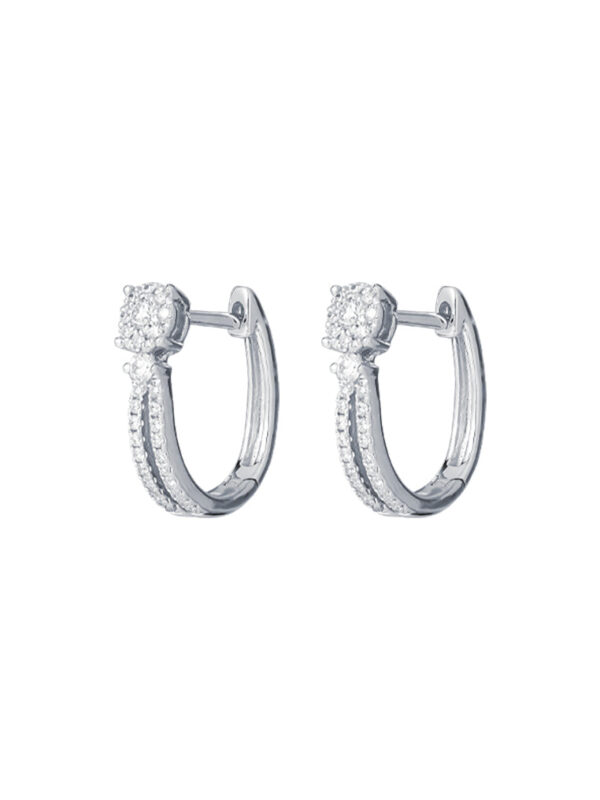 TOMEI Diamond Earrings, White Gold 750