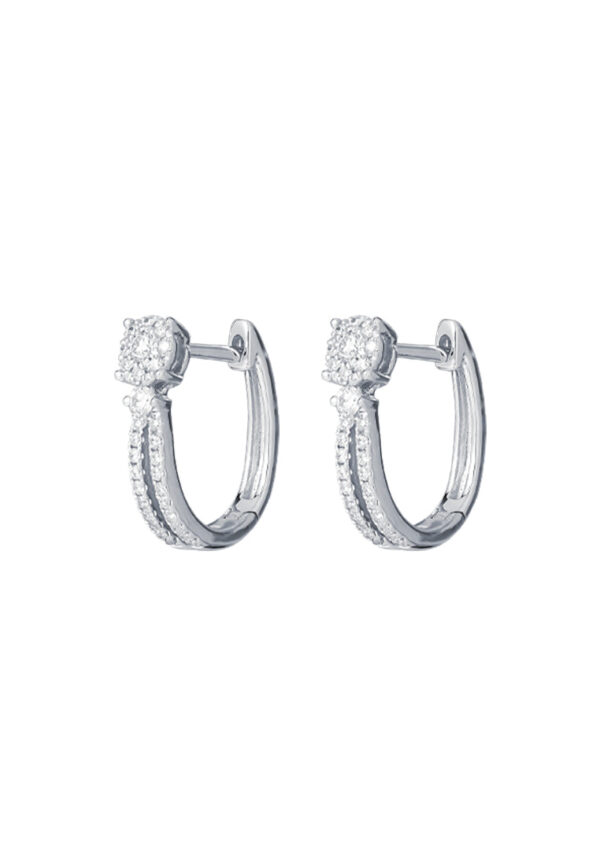 TOMEI Diamond Earrings, White Gold 750