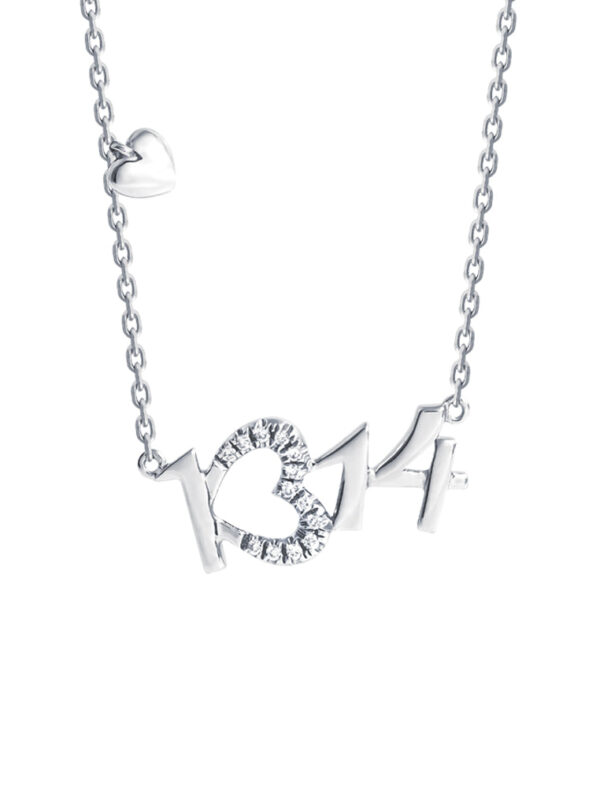 TOMEI Diamond Necklace, White Gold 375
