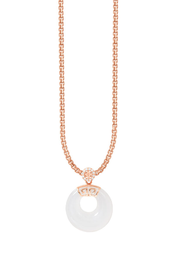 TOMEI Nephrite Collection Pendant, Rose Gold 750