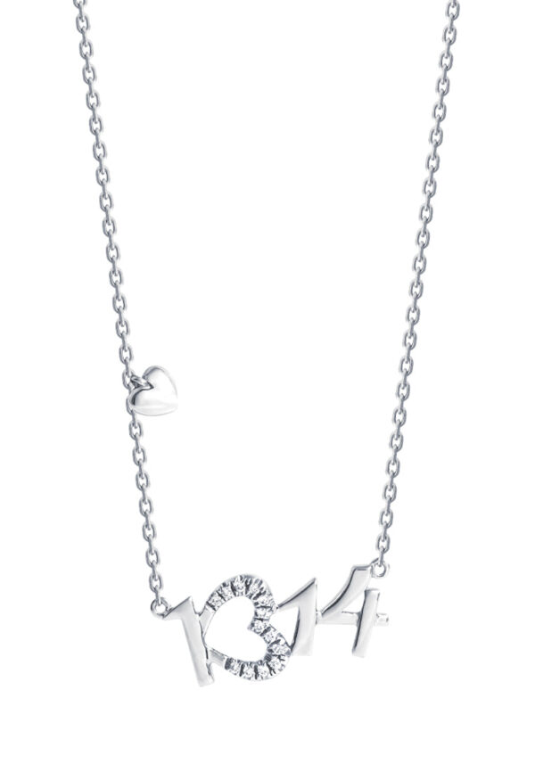 TOMEI Diamond Necklace, White Gold 375
