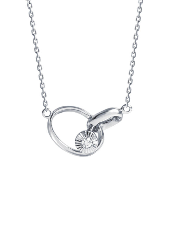 TOMEI Diamond Necklace, White Gold 375