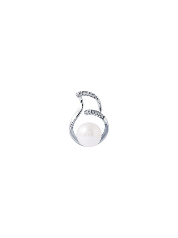 TOMEI Espoir Pearl Pendant, White Gold 375