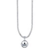TOMEI Crown Love Pendant, White Gold 750