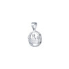 TOMEI Crown Love Pendant, White Gold 750