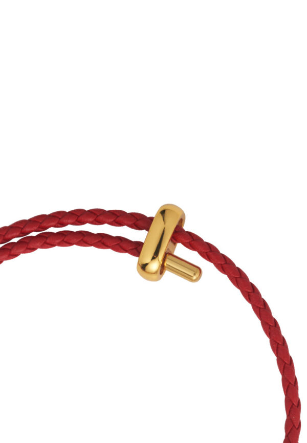 TOMEI Palace Grace Lu Lu Tong Charm with Red Rope Bracelet, Natural Jade