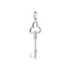 TOMEI Key Pendant, White Gold 375
