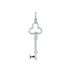 TOMEI Key Pendant, White Gold 375
