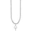 TOMEI Key Pendant, White Gold 375