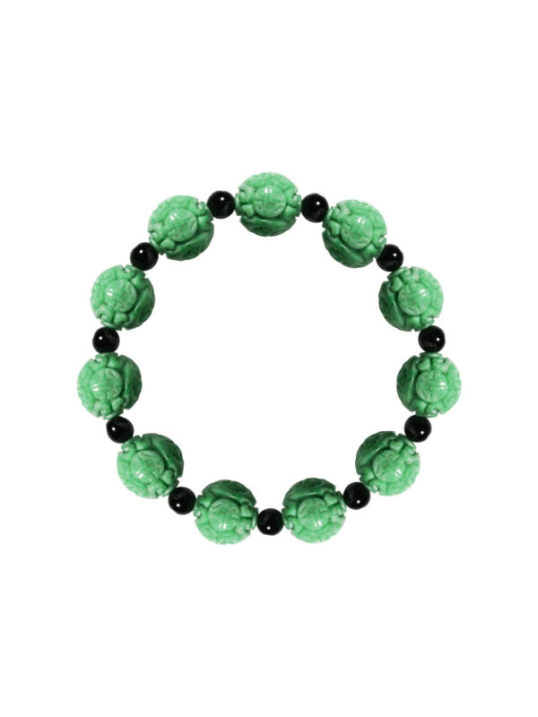 TOMEI Palace Grace Dwi-Tone Carved Jade Bracelet