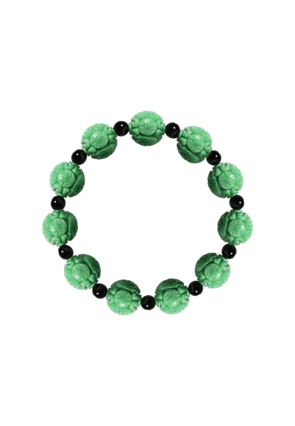TOMEI Palace Grace Dwi-Tone Carved Jade Bracelet