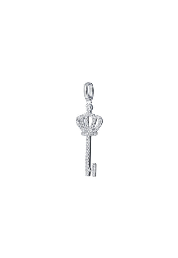 TOMEI Key Pendant, Diamond White Gold 750