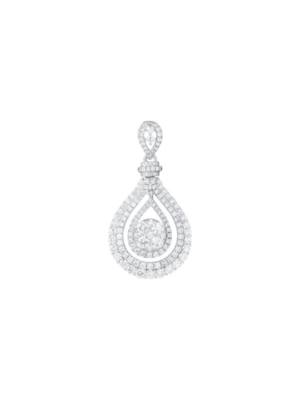 TOMEI Droplet Pendant, Diamond White Gold 750