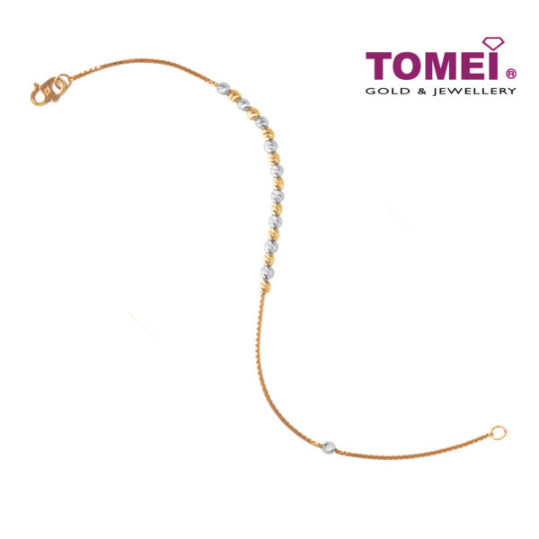 Tomei Caparisoned in Bonny Spheres Bracelet, Yellow Gold 916
