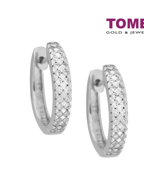 TOMEI Earrings, Diamond White Gold 375 (E00990)