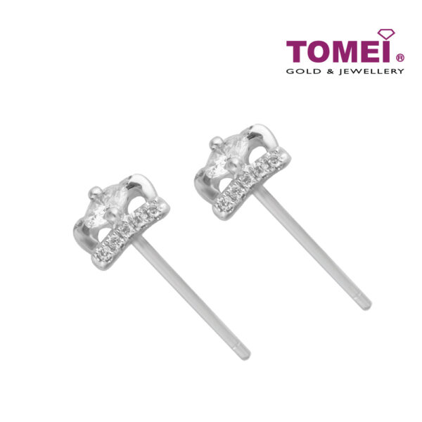 TOMEI Diamond Earrings, White Gold 750