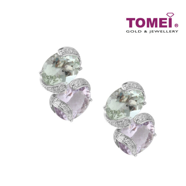 TOMEI Earrings, Diamond Amethyst White Gold 750 (E5150GYPYRA)