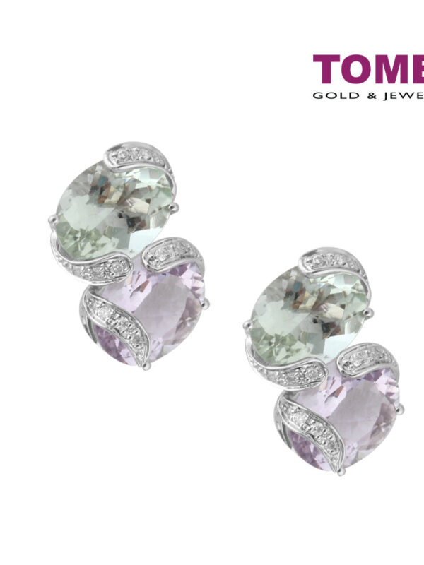 TOMEI Earrings, Diamond Amethyst White Gold 750 (E5150GYPYRA)