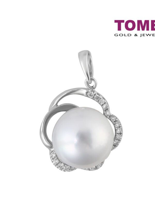 TOMEI Pendant, Diamond Pearl White Gold 750 (P4425)