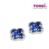 TOMEI Blue Clover Earrings, Sapphire Diamond White Gold 750 (E1909)