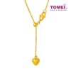 TOMEI Dangle Heart Necklace, Yellow Gold 916