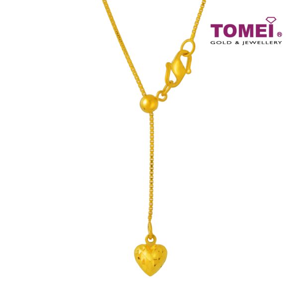 TOMEI Dangle Heart Necklace, Yellow Gold 916