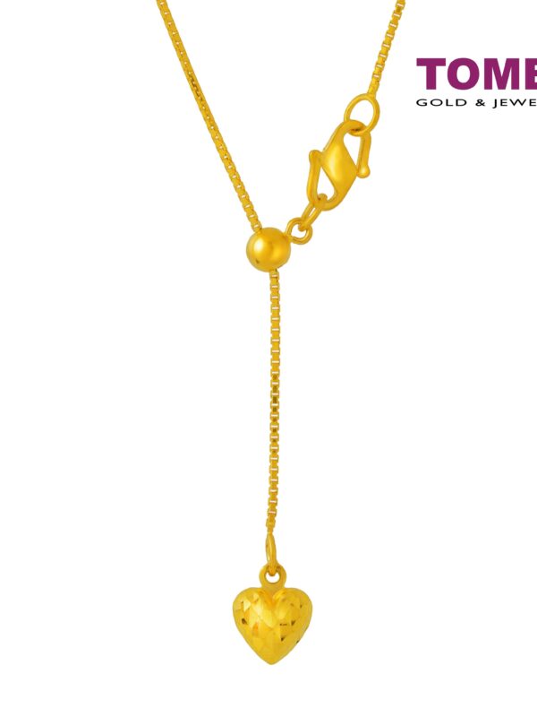 TOMEI Dangle Heart Necklace, Yellow Gold 916