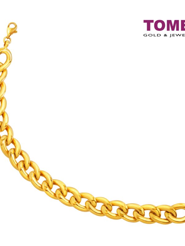 TOMEI Lusso Italia Curb Chain Bracelet, Yellow Gold 916
