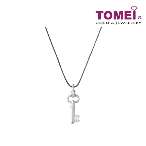 TOMEI  with Style Key Pendant, White Gold 750